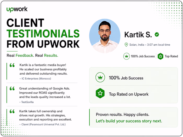 Client Testimonials & Project Highlights from Upwork