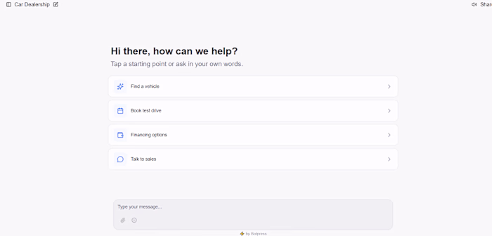 AI customer support agent designed
