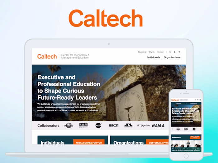 Caltech Responsive eCommerce eLearning UX Design