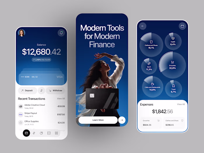 Personal Finance Mobile App UI/UX Design
