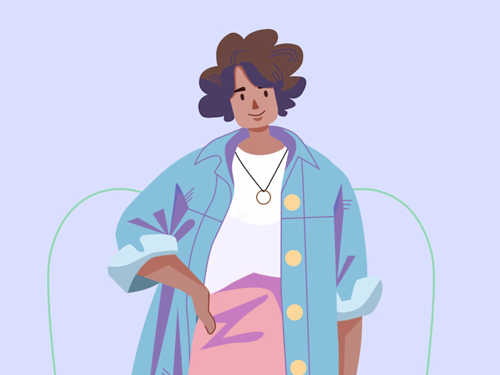 Smart Casual Vector Girl Illustration. :: Behance