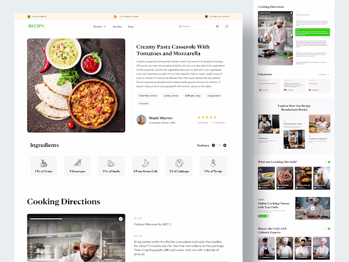 Recipy - Website Inner Page