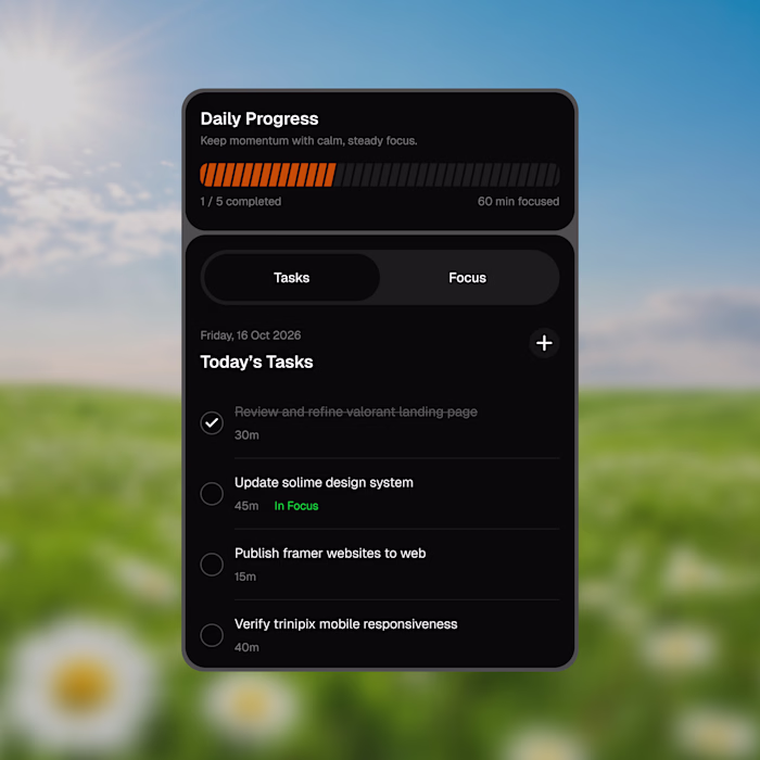 A productivity widget i designed