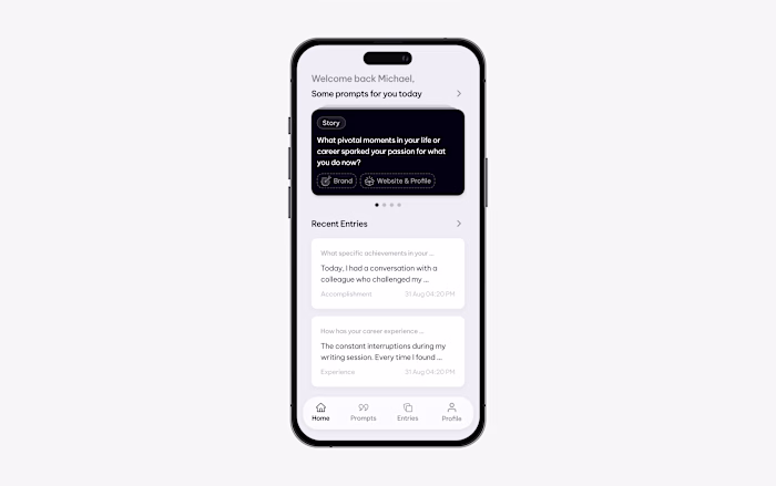 Solo story : An app that helps solopreneurs share their story.