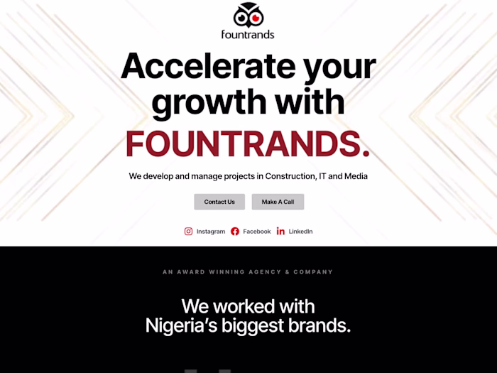 Fountrands - A Talent Management Landing Page