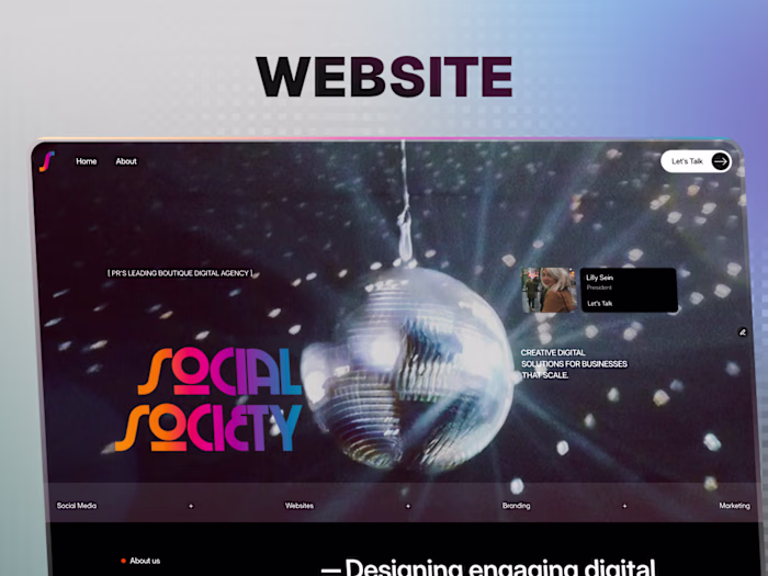 SocialSocietypr.com - Agency Website Built in Framer