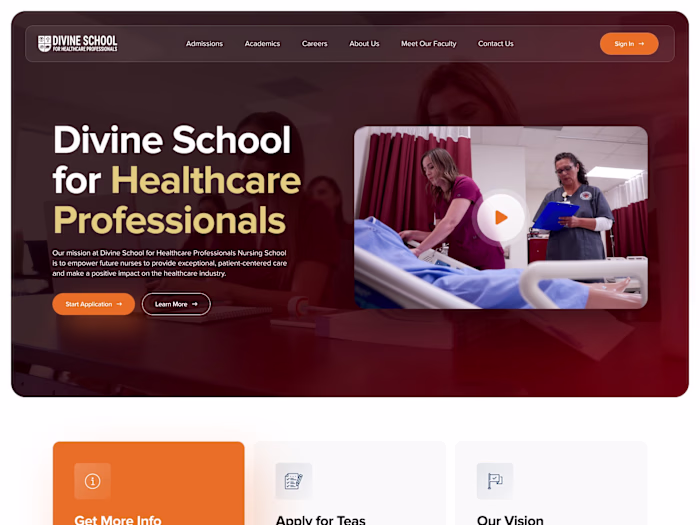 Healthcare Institutional web design and development