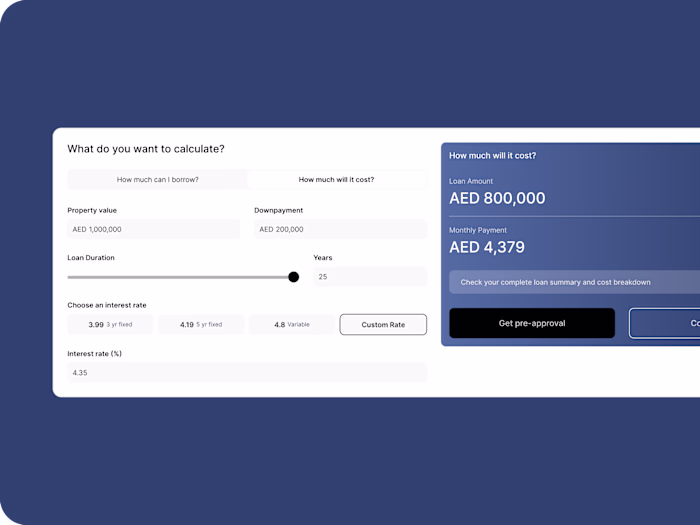 I explored Huspy’s mortgage calculator