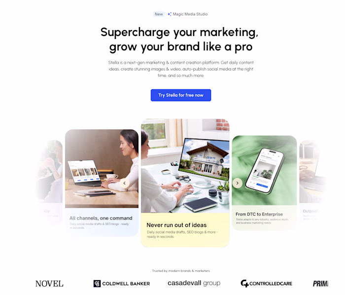 MyStellaAI - marketing automation and content scheduling solutio