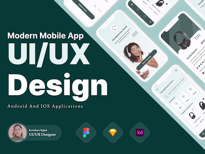 Modern Mobile App UI UX Design