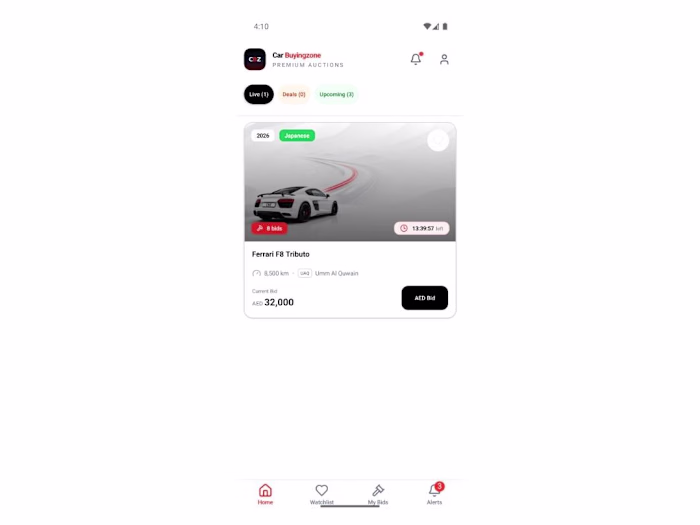 CBZ Mobile App — Live Car Auctions for iOS & Android