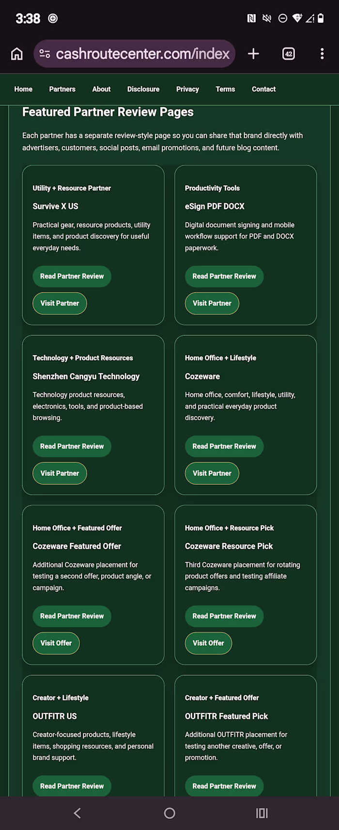 CashRouteCenter.com — Affiliate Resource Hub