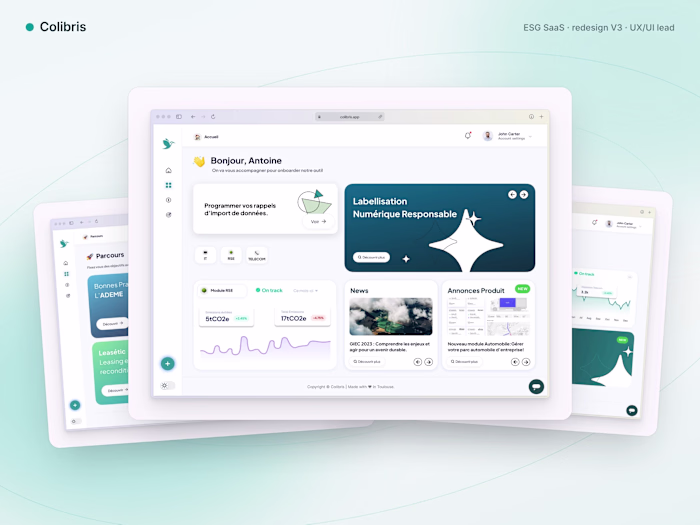 Colibris V3: leading the UX/UI redesign of an ESG SaaS