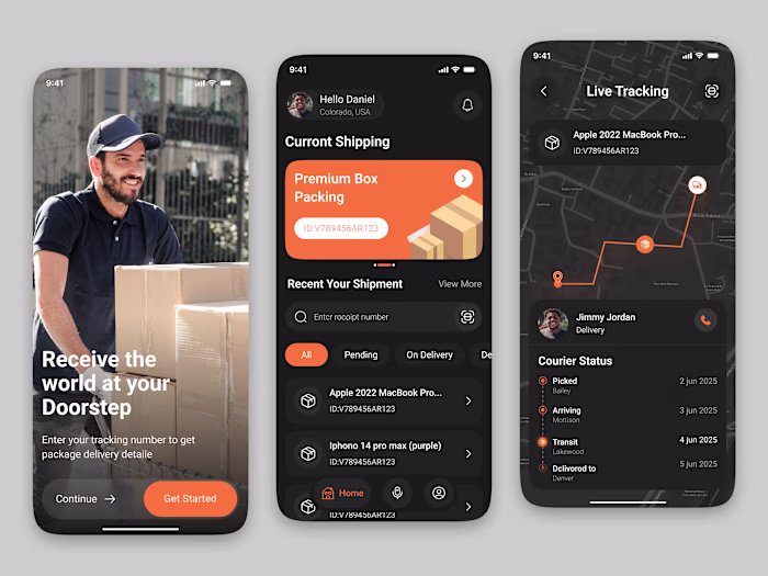 Modern Delivery Service App UI Design