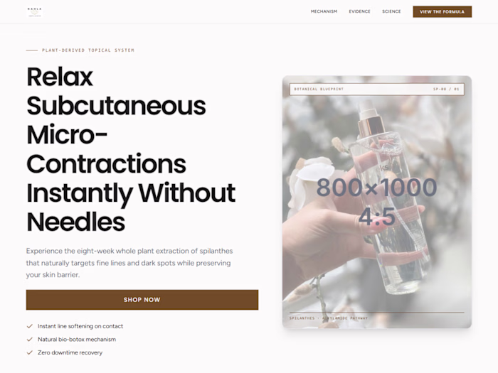 A skincare Brand website draft