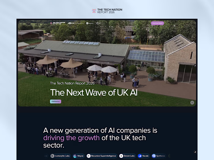 Tech Nation Annual Report Digital Experience