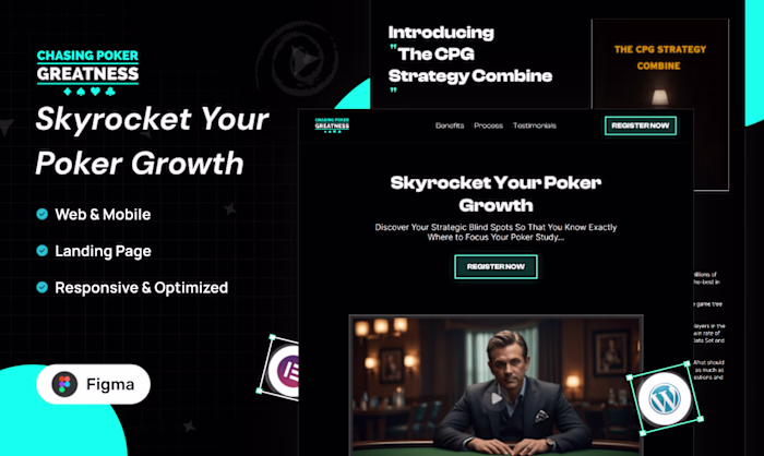 Chasing Poker Landing page