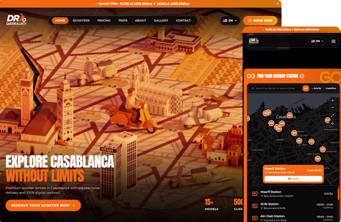 Darrajati | Scooter Rental Platform Casablanca