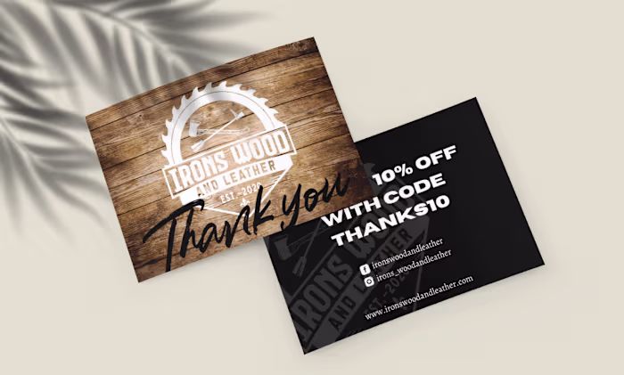 Thank You Card & Product Inserts
