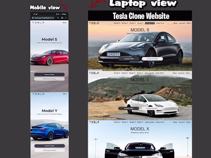 Tesla Clone Website