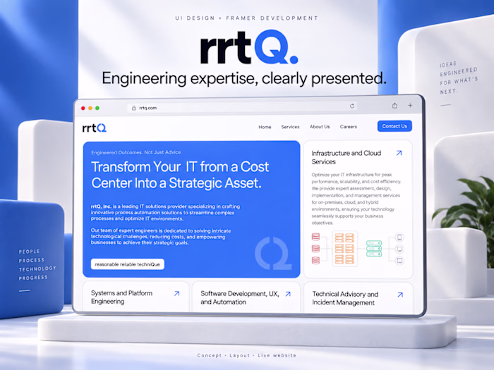 rrtQ — Website UI Design & Framer Development