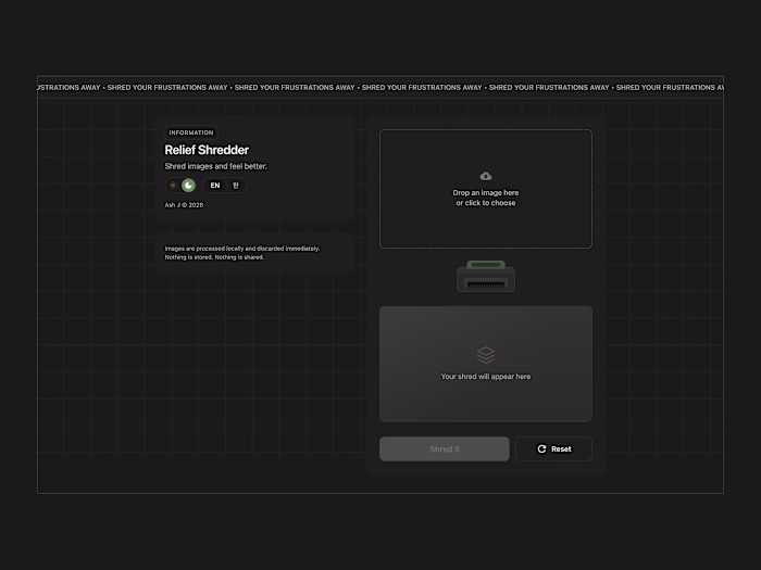Relief Shredder : Using Vercel,