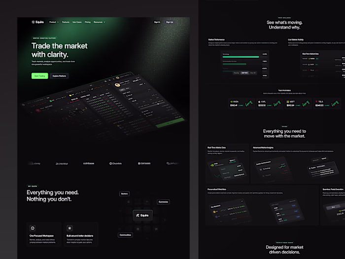Stock Trading Platform Landing Page Design