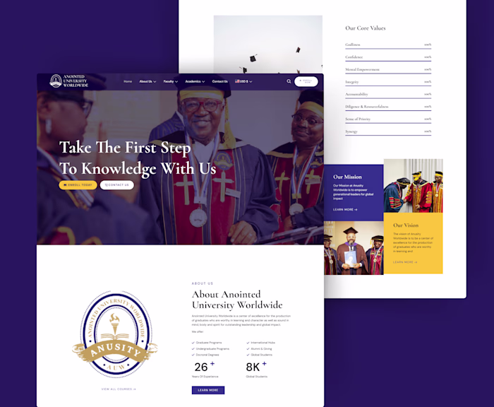 Anusity Worldwide-Website Design & Development, Content Creation