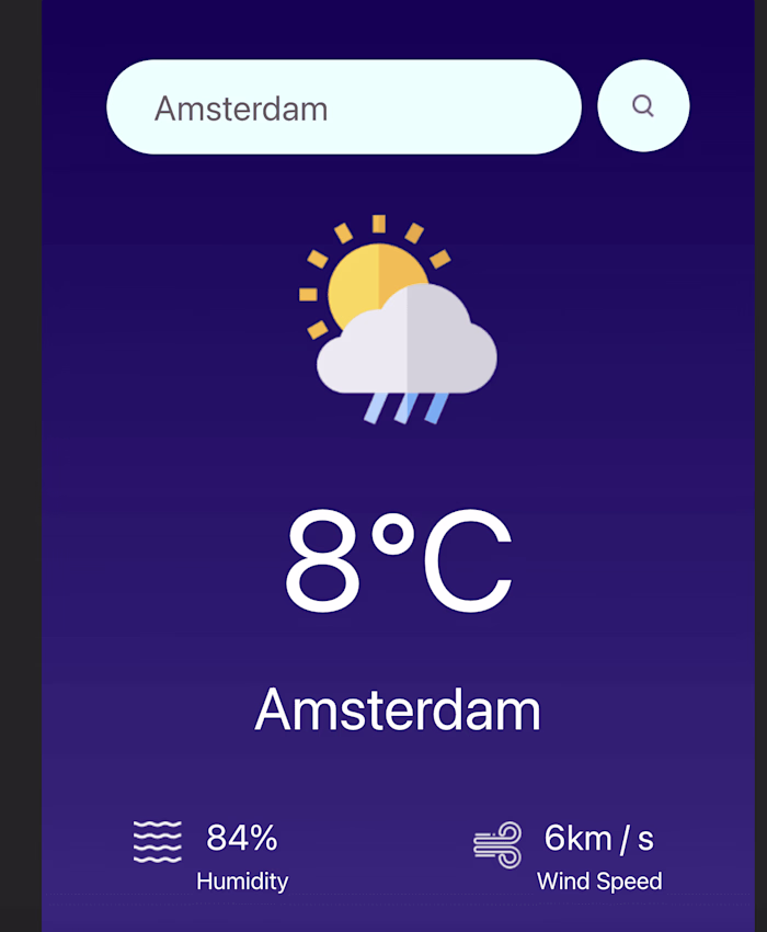 Fully working weather app 