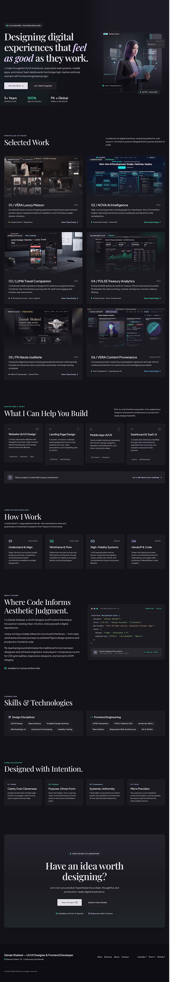 Zainab Shakeel — UI/UX Designer & Frontend Developer