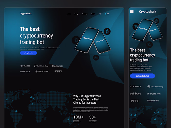 Cryptocurrency bot - Web design