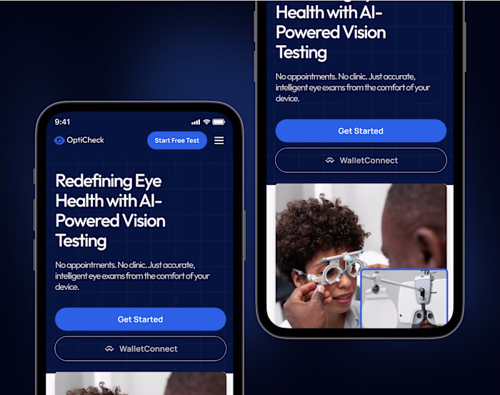 Opticheck - A Vision testing web App (Mobile Responsive)