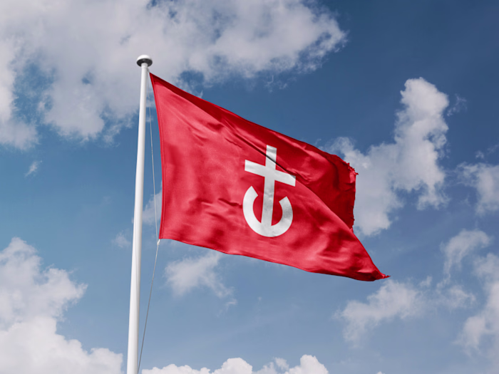 Anchor of Faith – Flag Mockup of My Logo