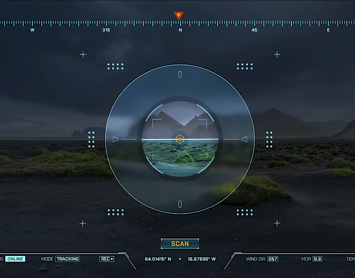 RETICLE HUD ( Rive interactive)