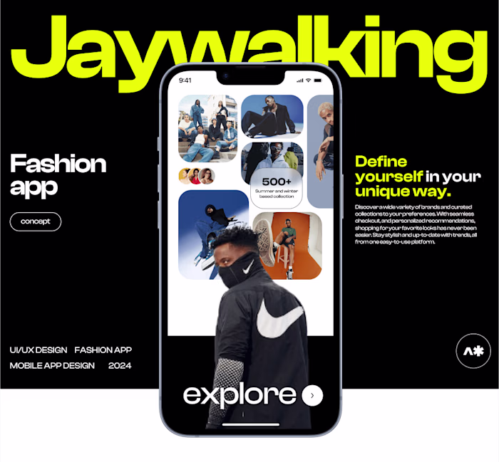 Jaywalking Fashion App - UI/UX Design