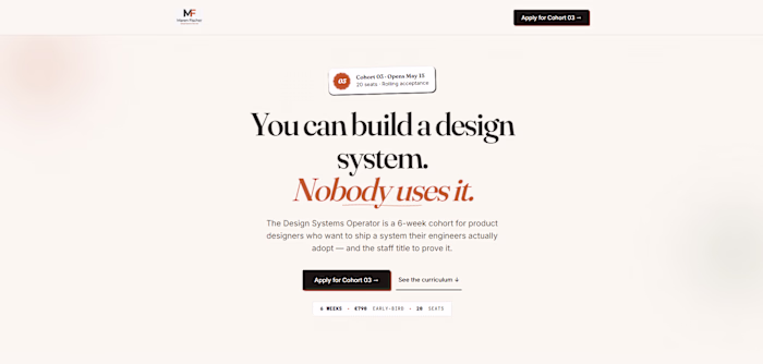 Maren Fischer (fictional design-systems educator