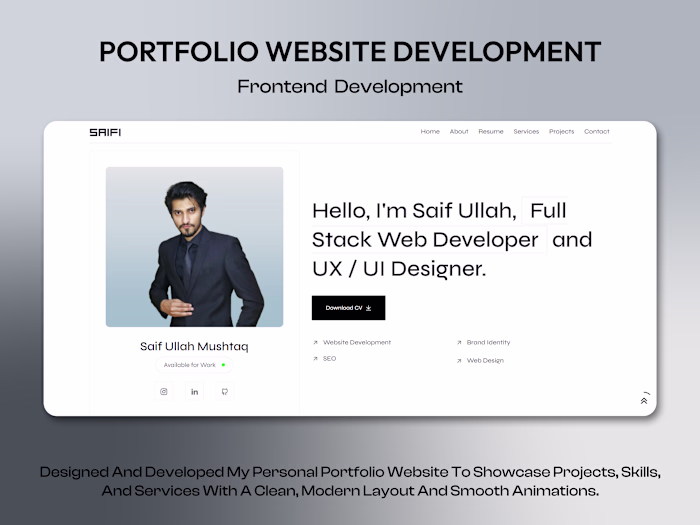Portfolio Website - Design & Development 