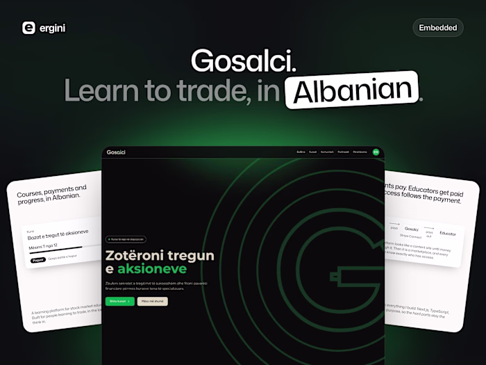 Gosalci - Course platform with payments and payouts