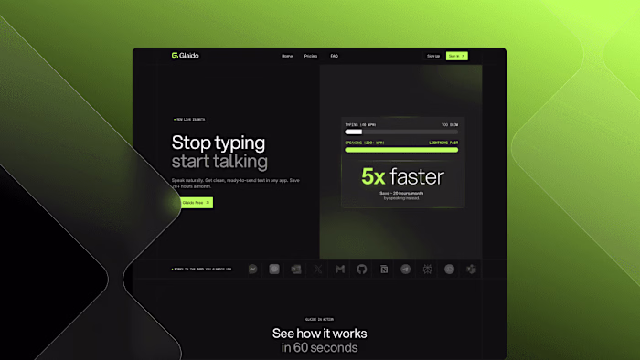 Glaido: Brand Identity and Framer Site from the Ground Up