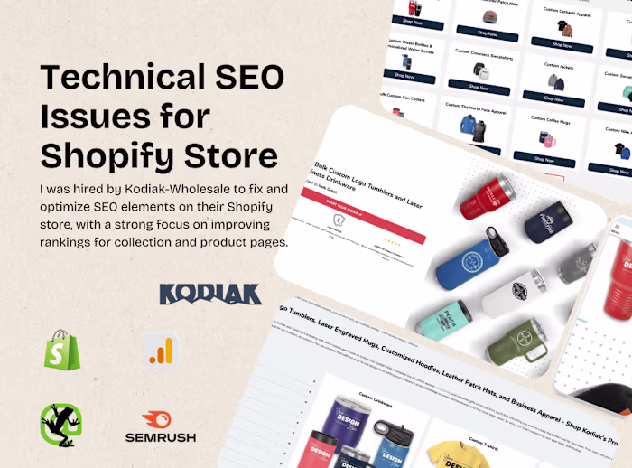 Fix Technical SEO Issues for Shopify Store