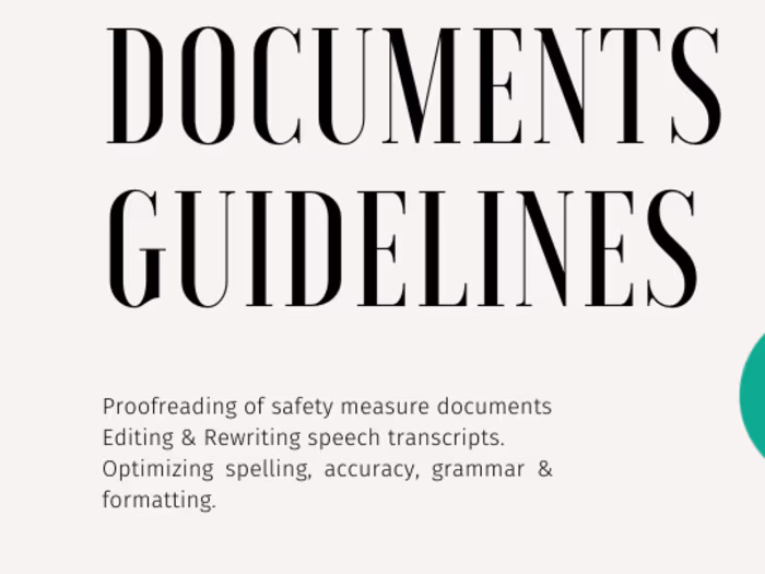 Professional Proofreading for Documents & Manuals