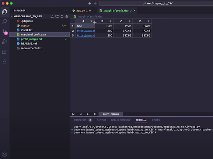 Automated Price Scraper, spreadsheet & WhatsApp Notifier
