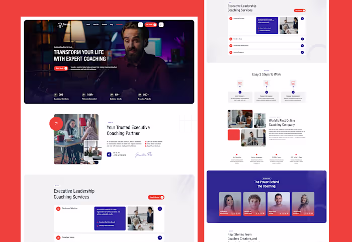 Executive Coaching Website Design