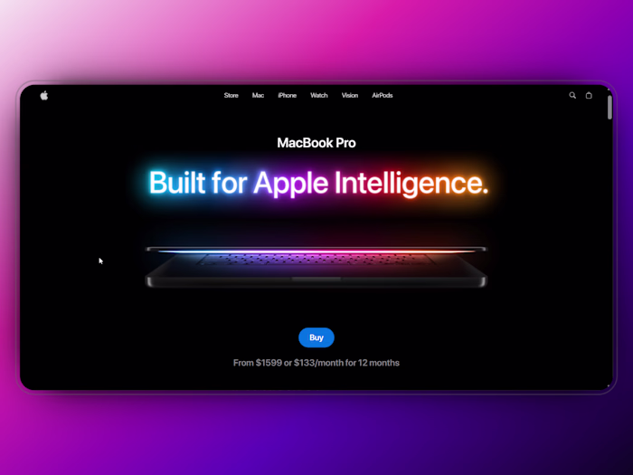 Interactive 3D Landing Page Development