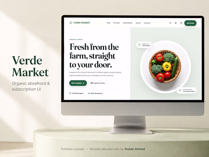 Verde Market — Grocery Storefront & Subscription UI