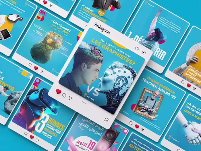 Creative social media post design for an education event