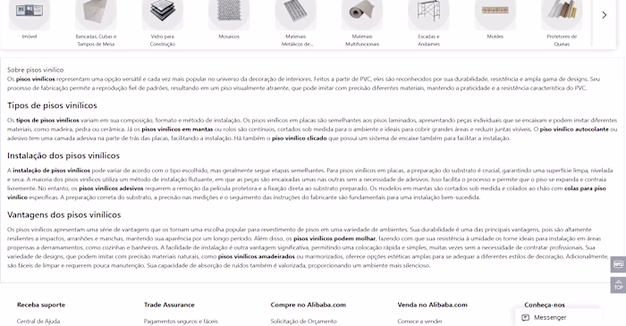 Alibaba.com - Product Description (Portuguese)