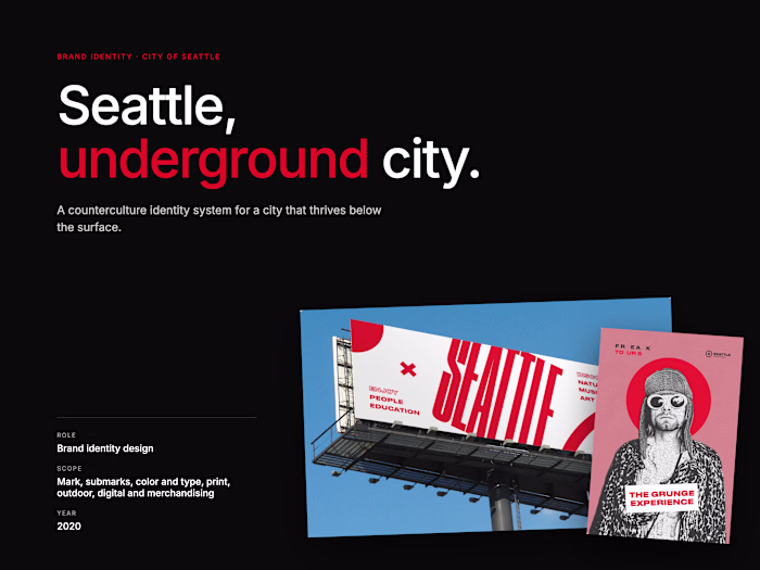 Seattle, Underground City | City Brand Identity