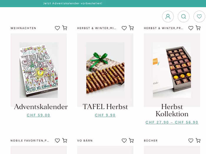 E-commerce platform
development for a chocolate store
