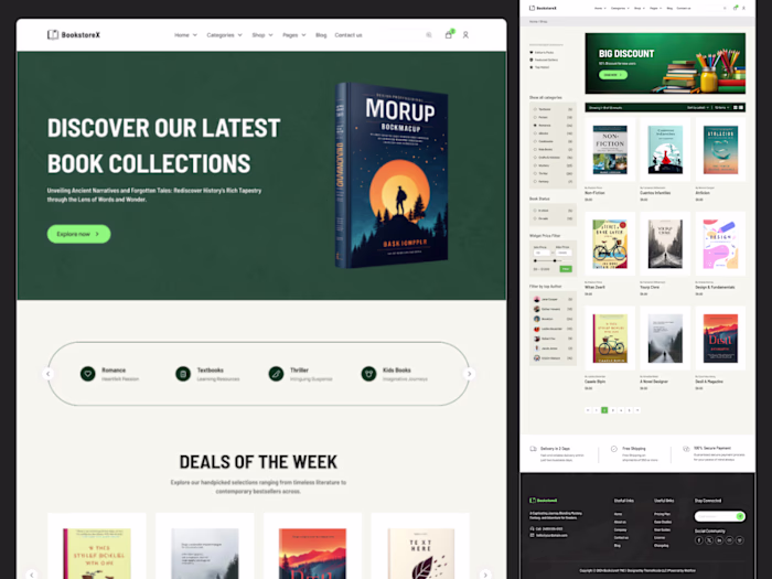 BookstoreX TNC - Retail & E-Commerce Website Template